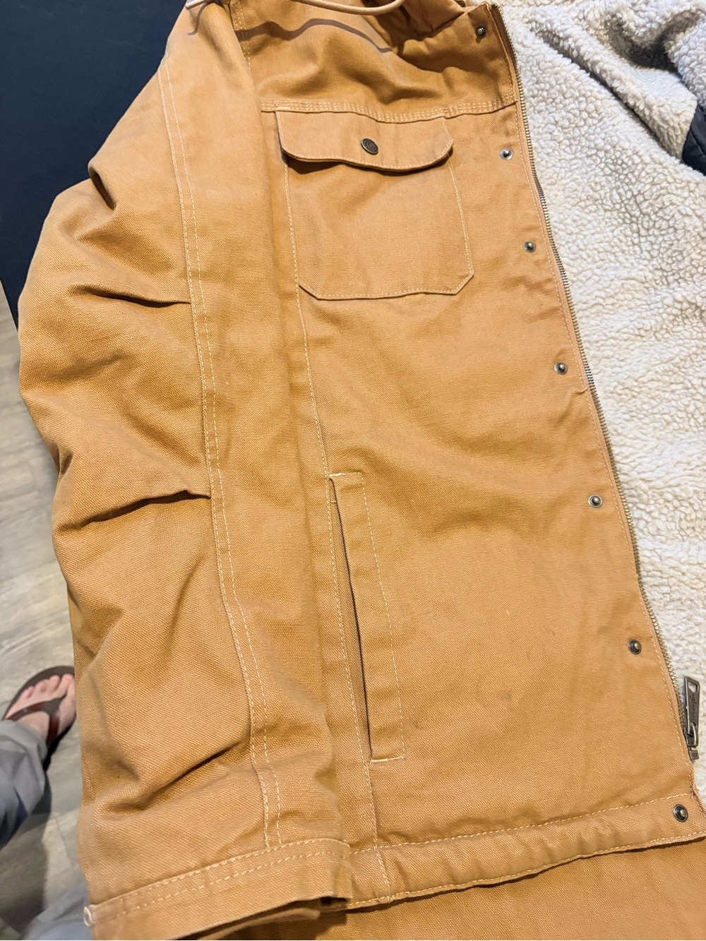 Wrangler Hooded Field Jacket in Camel - Picture 6 of 10